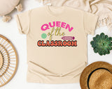 Queen Of The Classroom Retro graphic tee in Ivory