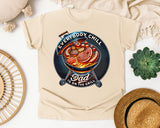 Everybody Chill Dad Is On The Grill Black graphic tee in Ivory