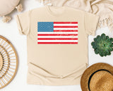 American Flag graphic tee in Ivory