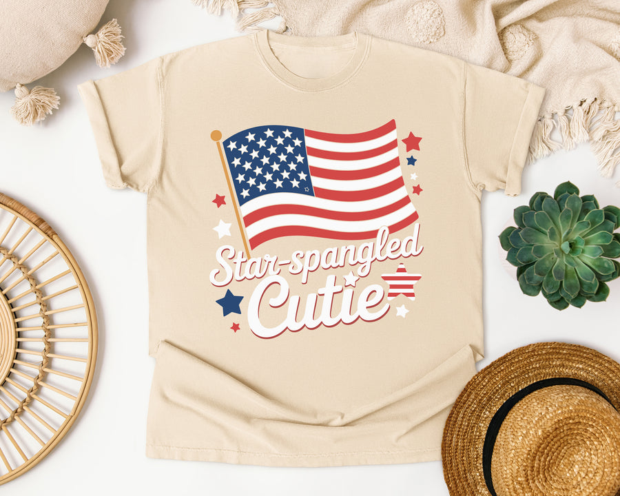 Star Spangled Cutie White 4 graphic tee in Ivory