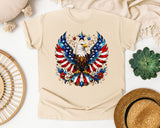 Patriotic Eagle Emblem graphic tee in Ivory