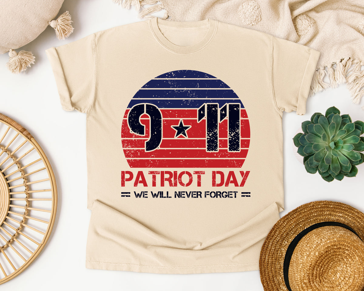 Patriot Day We Will Never Forget Red 3 graphic tee in Ivory