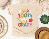 Happy 100th Day Of 1st Grade graphic tee in Ivory