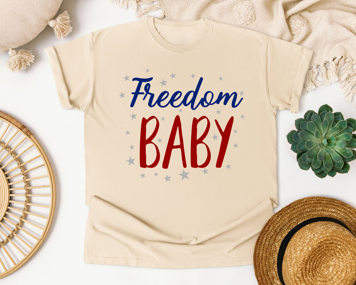 Freedom Baby graphic tee in Ivory