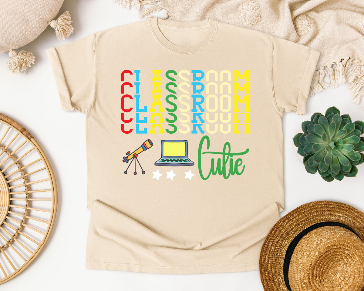 Classroom Cutie Stacked graphic tee in Ivory