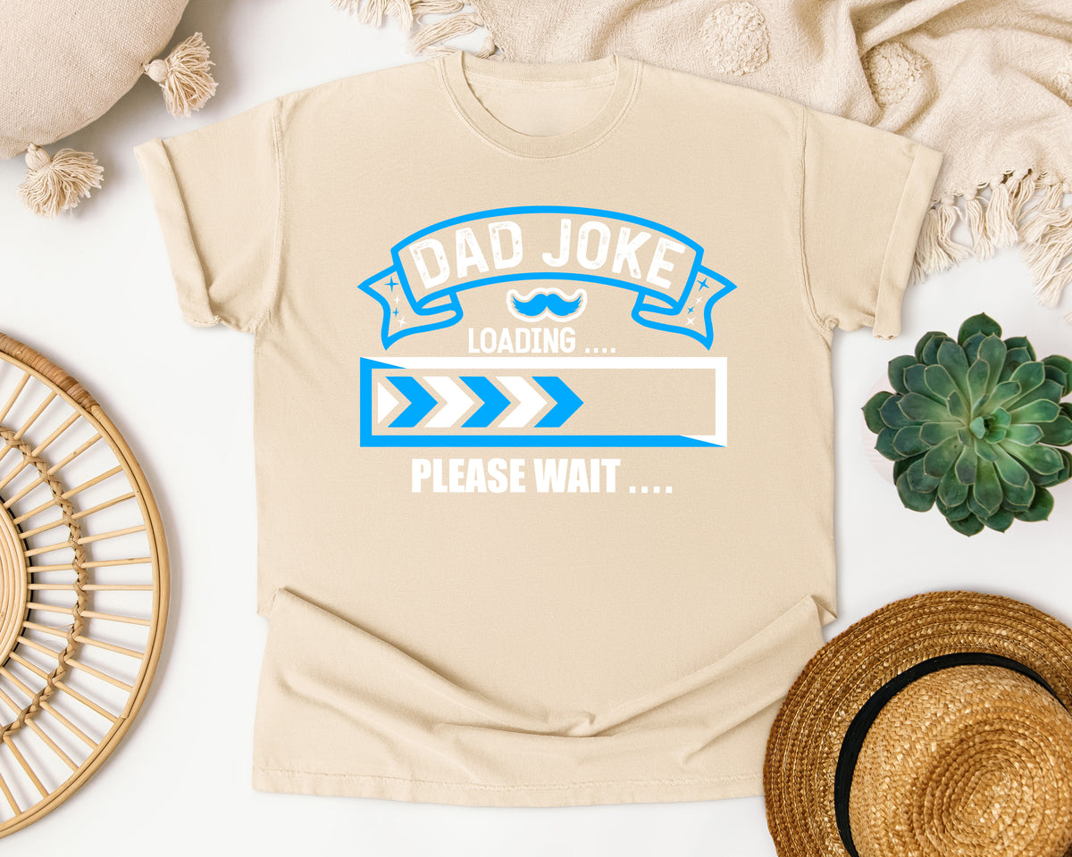 Dad Joke Loading Please Wait White graphic tee in Ivory
