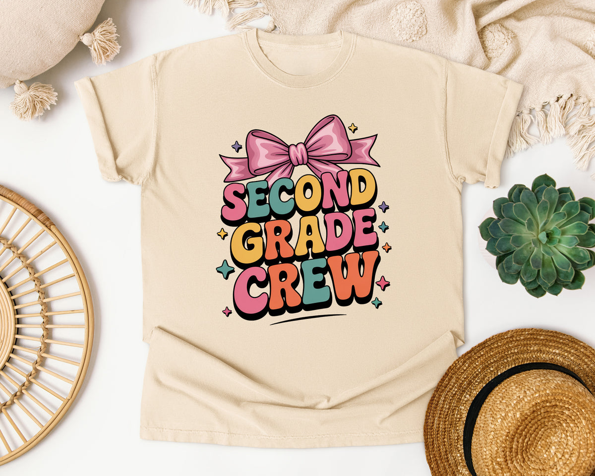 Second Grade Crew graphic tee in Ivory