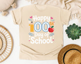 Happy 100th Day Of School Pencil graphic tee in Ivory