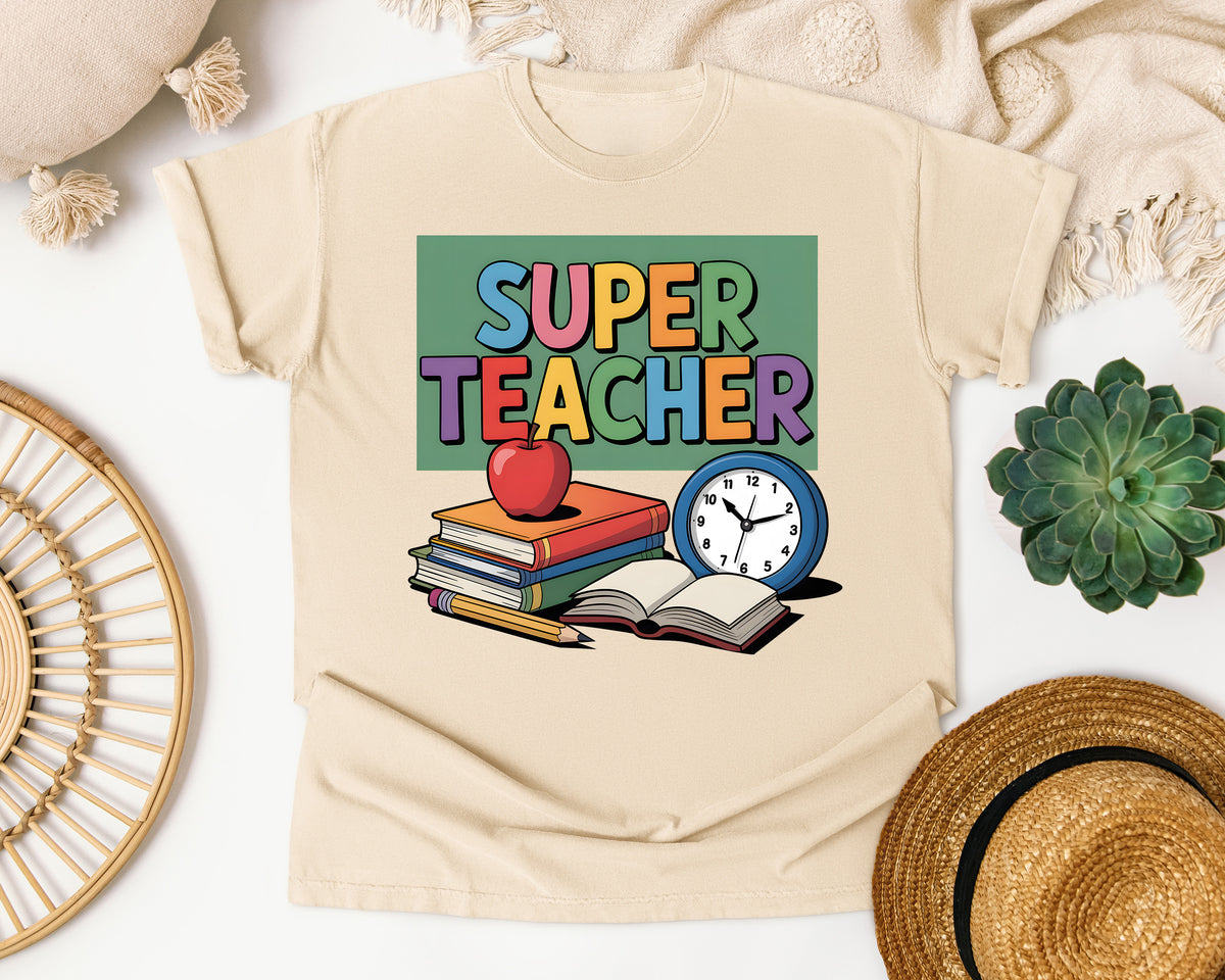 Super Teacher graphic tee in Ivory