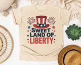Sweet Land Of Liberty Red 4 graphic tee in Ivory