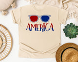 America Grey 4 graphic tee in Ivory