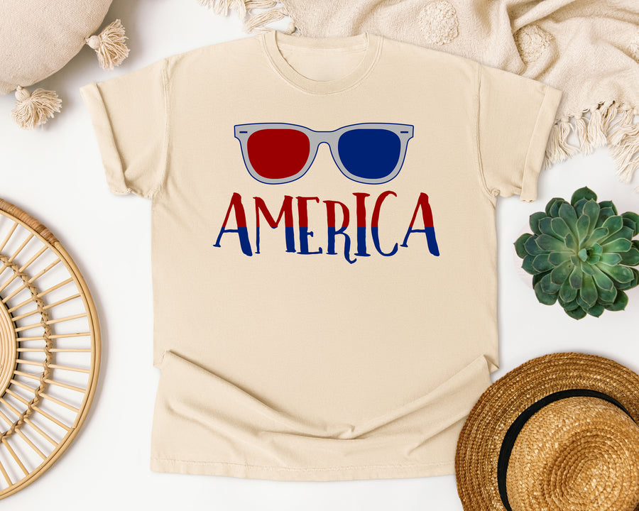 America Grey 4 graphic tee in Ivory