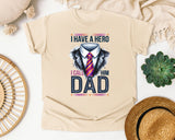 I Have A Hero I Call Him Dad graphic tee in Ivory
