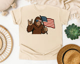 Bigfoot American Flag graphic tee in Ivory
