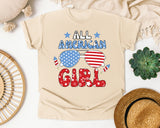 All American Girl Grey graphic tee in Ivory