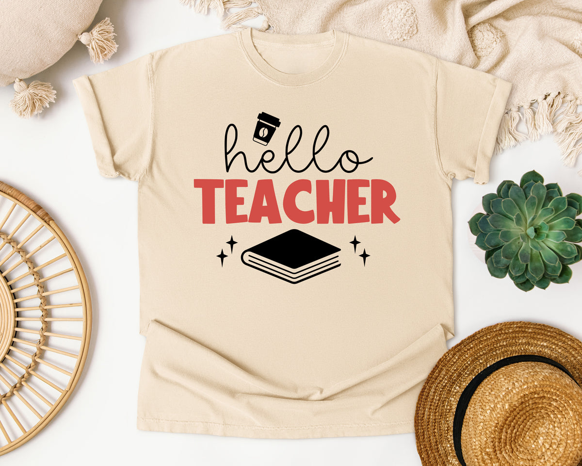 Hello Teacher Books graphic tee in Ivory