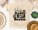 Daddy Is My Bestie Black graphic tee in Ivory