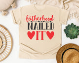 Fatherhood Nailed It White 3 graphic tee in Ivory