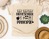 Homeschool Mom And Principal graphic tee in Ivory