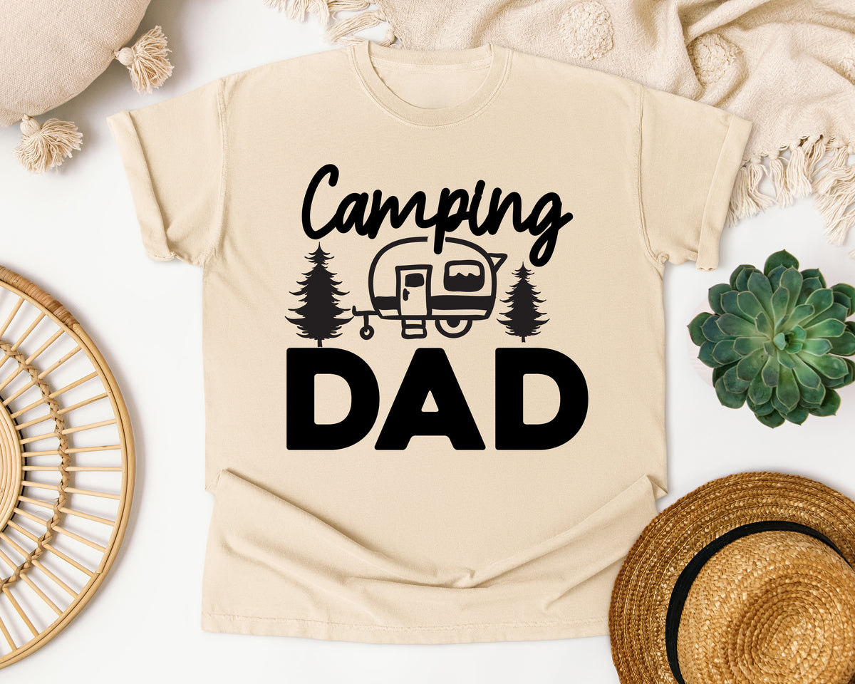 Camping Dad White 3 graphic tee in Ivory