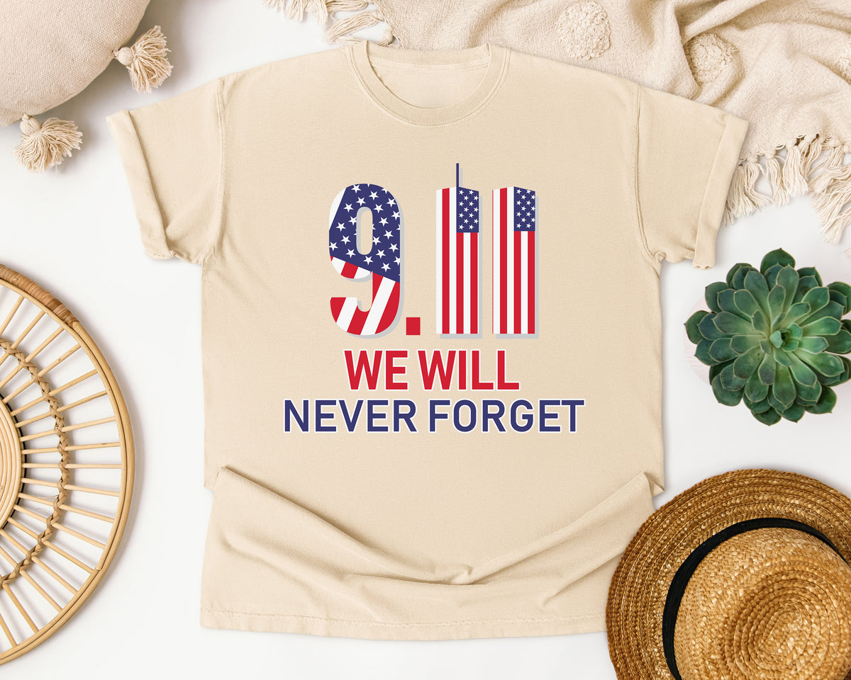 We Will Never Forget Red graphic tee in Ivory