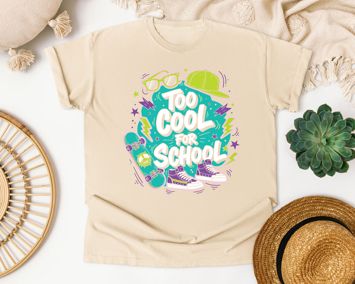 Too Cool For School Sneakers graphic tee in Ivory