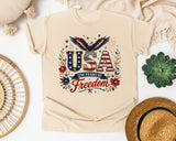 USA 250 Years Of Freedom graphic tee in Ivory