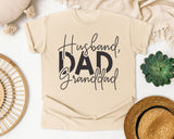 Husband Dad Granddad Brown graphic tee in Ivory