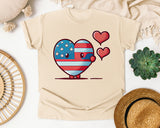 Patriotic Heart Character graphic tee in Ivory