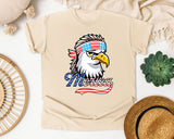Merica Grey graphic tee in Ivory