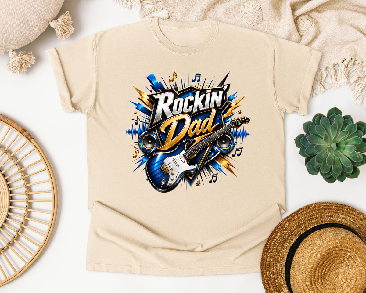 Rockin Dad graphic tee in Ivory