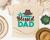 Blessed Dad White graphic tee in Ivory