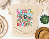 Back To School Fish graphic tee in Ivory