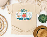Hello Third Grade Frames graphic tee in Ivory