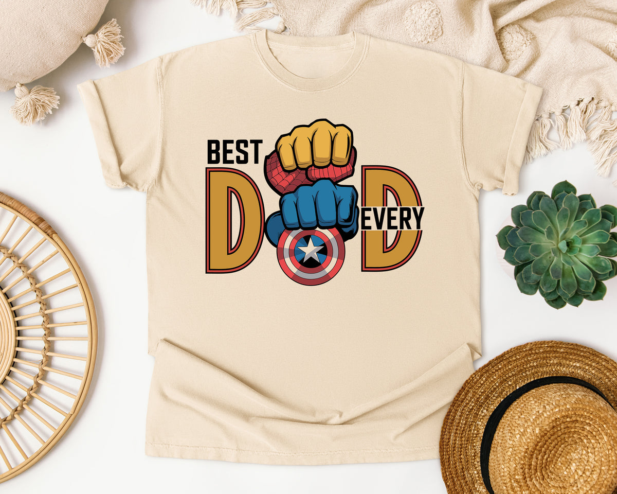 Best Dad Ever Brown graphic tee in Ivory