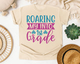 Roaring My Into 1st Grade graphic tee in Ivory