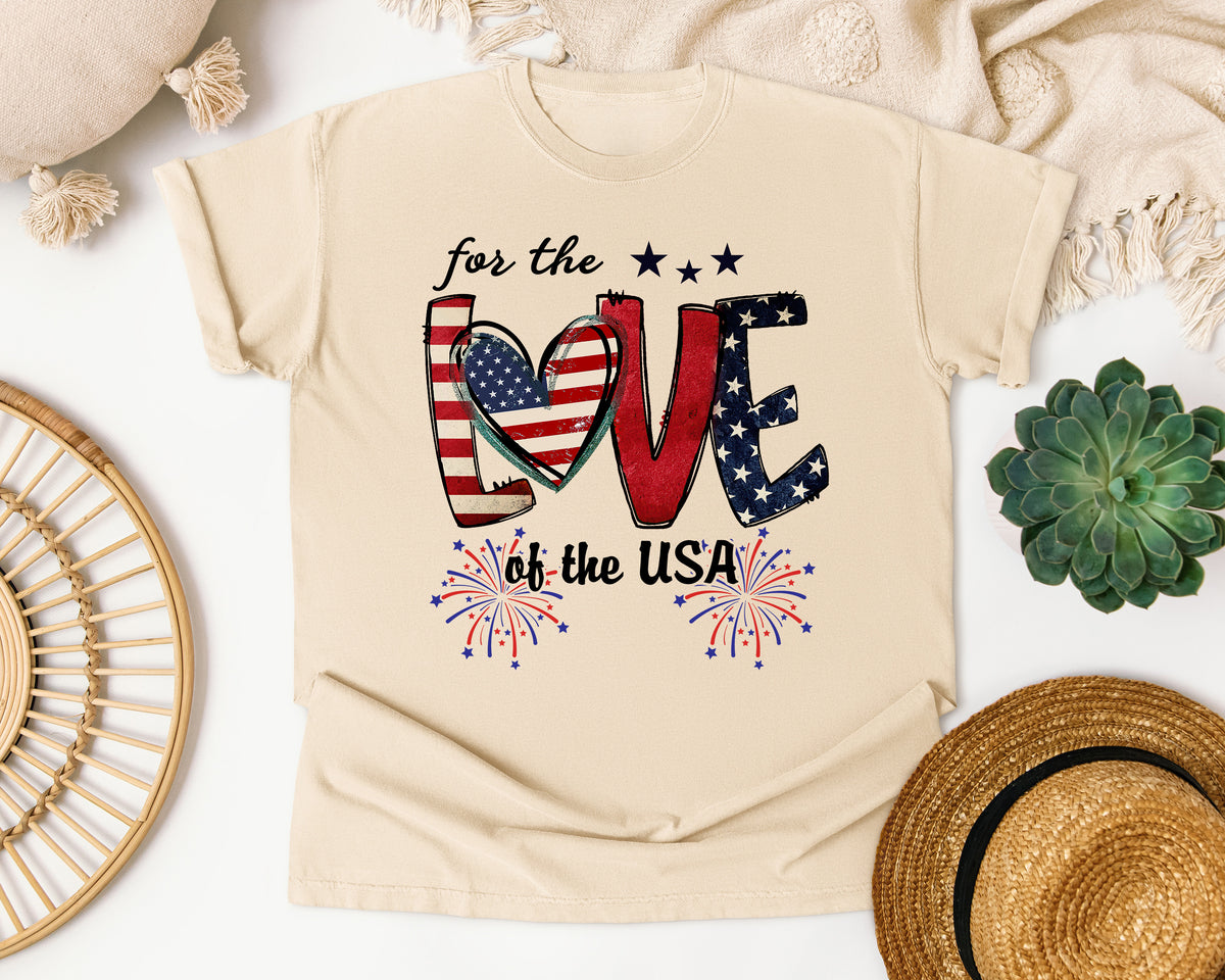 For The Love Of The USA graphic tee in Ivory