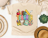 Teacher Supplies graphic tee in Ivory