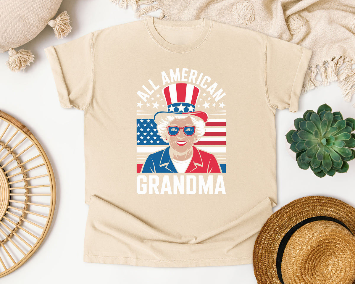 All American Grandma White graphic tee in Ivory