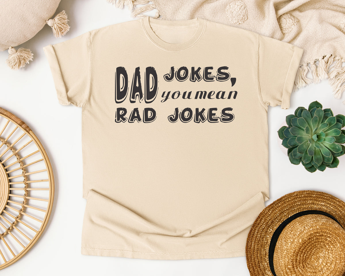 Dad Jokes You Mean Rad Jokes Grey graphic tee in Ivory
