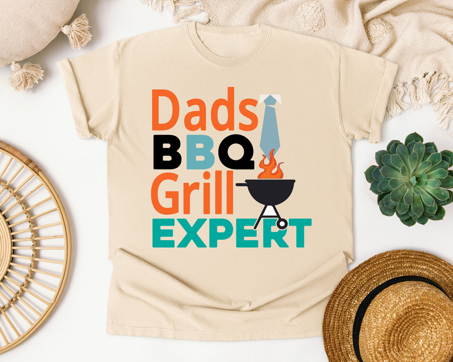 Dads BBQ Grill Expert graphic tee in Ivory