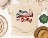 Star Spangled Cutie Grey 2 graphic tee in Ivory