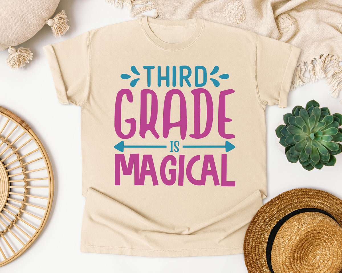 Third Grade Is Magical graphic tee in Ivory