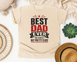 Best Dad Ever Not Perfect But Pretty Close Black graphic tee in Ivory