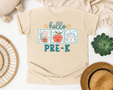 Hello Pre-K Frames graphic tee in Ivory