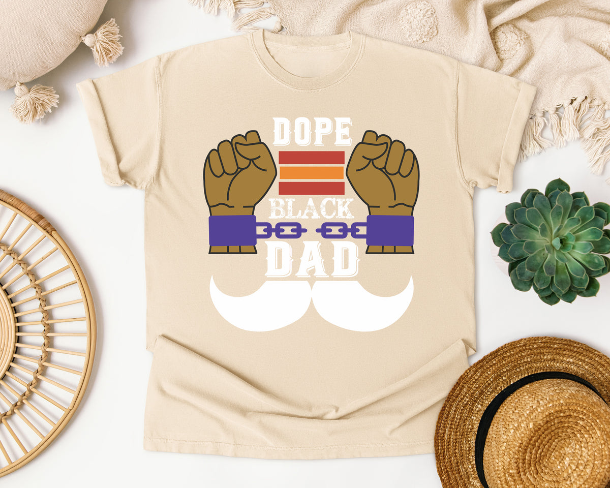 Dope Black Dad White graphic tee in Ivory