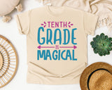 Tenth Grade Is Magical Script graphic tee in Ivory