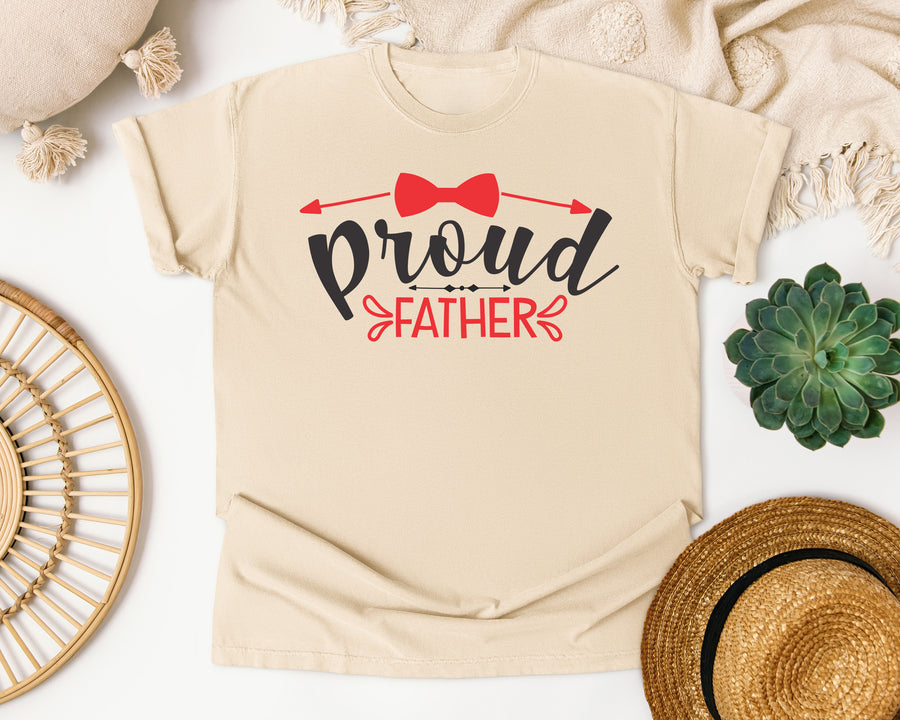 Proud Father Pink graphic tee in Ivory