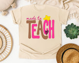 Made To Teach graphic tee in Ivory