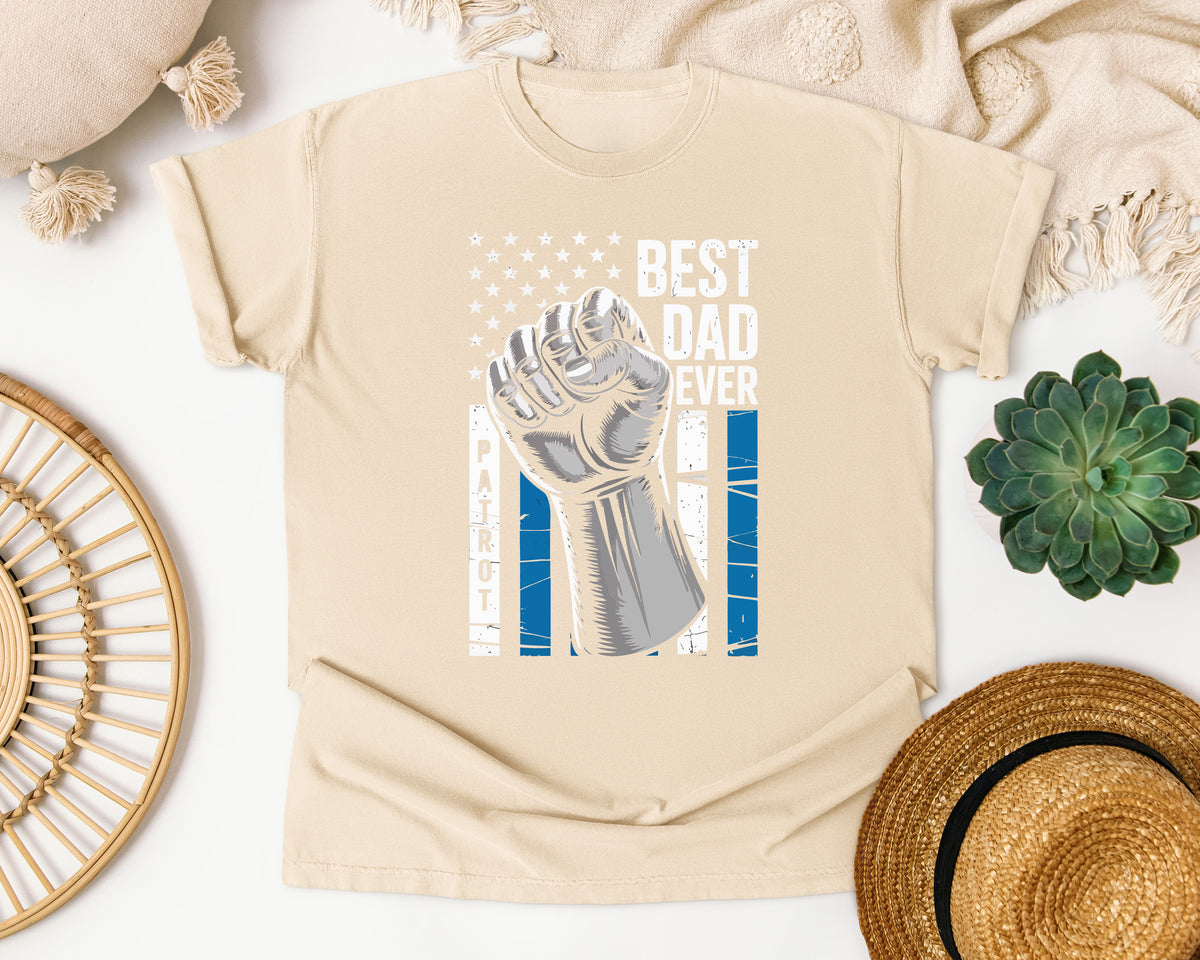Best Dad Ever Patriot graphic tee in Ivory